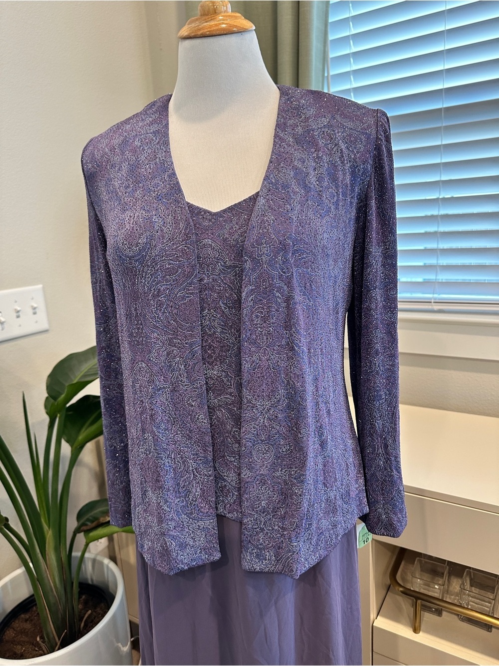 Alex Evenings Lavender Purple Maxi Skirt Set - Picture 2 of 8